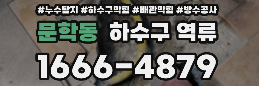 문학동 하수구 역류