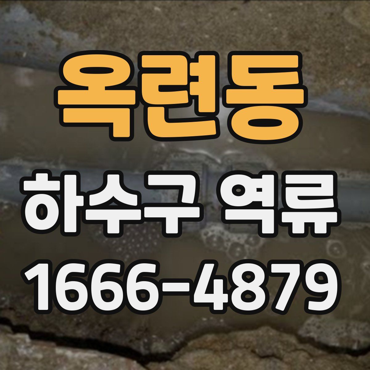 옥련동 하수구 역류