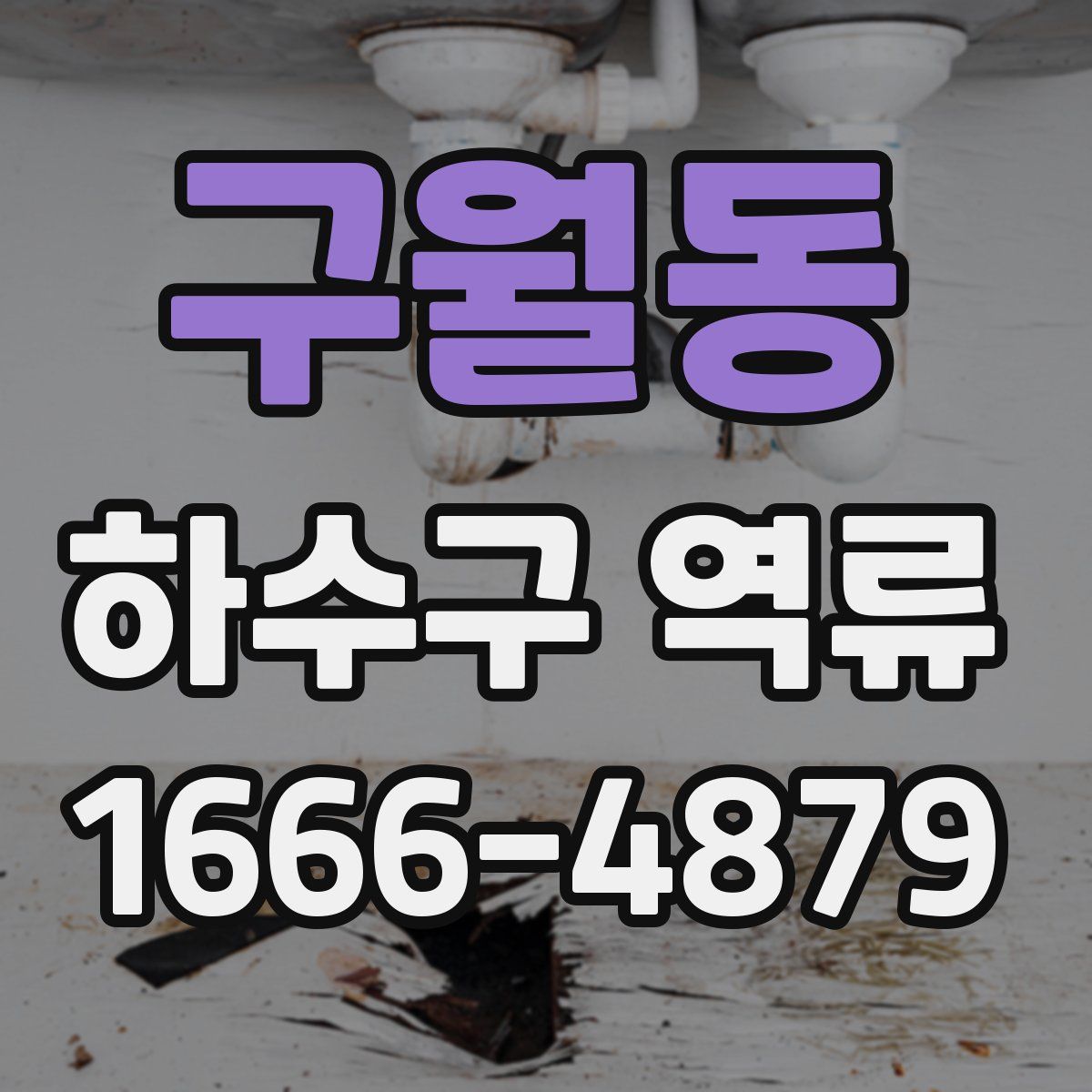 구월동 하수구 역류