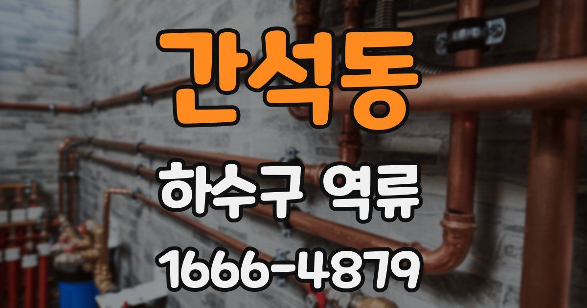 간석동 하수구 역류