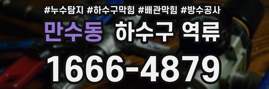 만수동 하수구 역류
