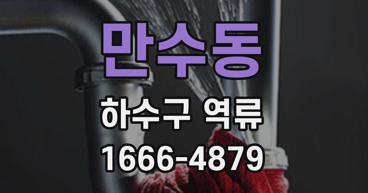 만수동 하수구 역류