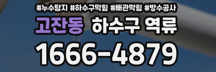 고잔동 하수구 역류