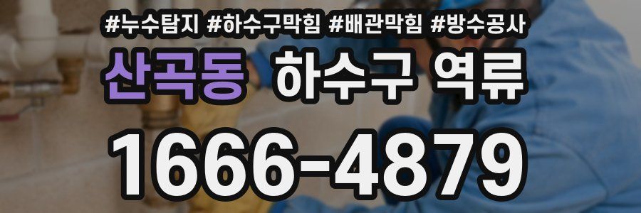 산곡동 하수구 역류