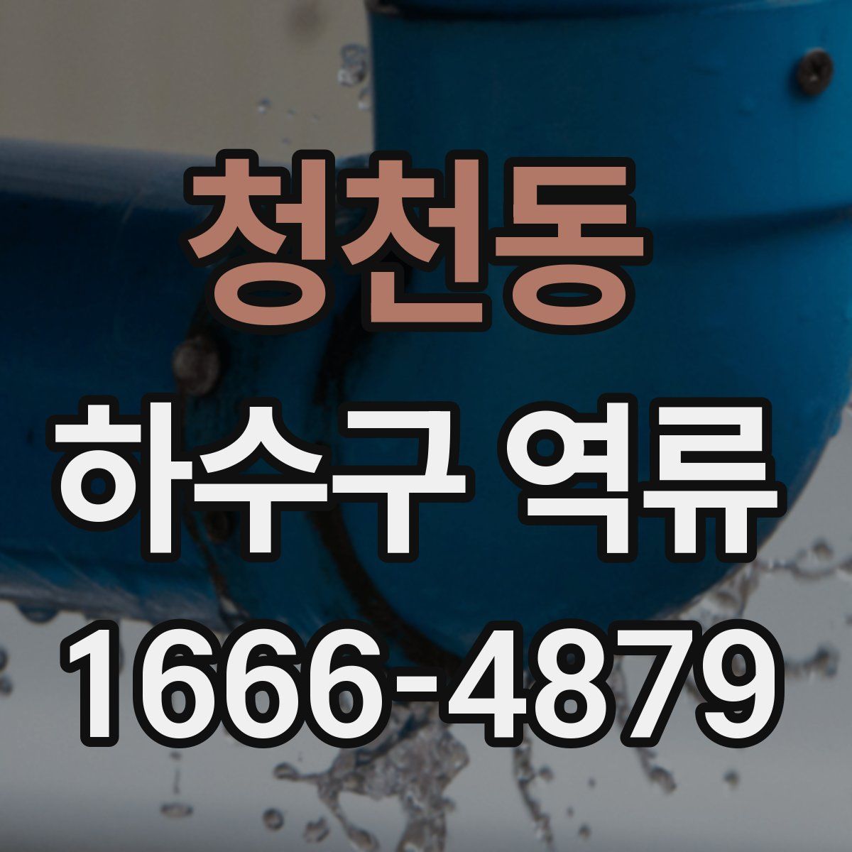 청천동 하수구 역류