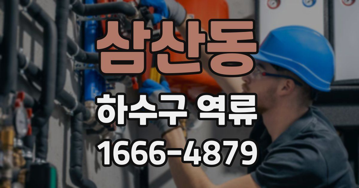 삼산동 하수구 역류