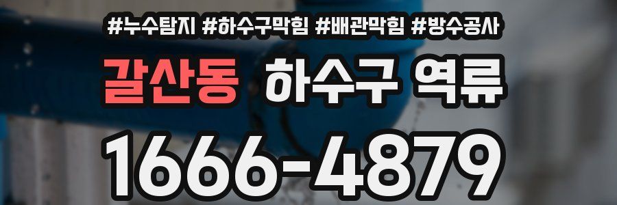 갈산동 하수구 역류