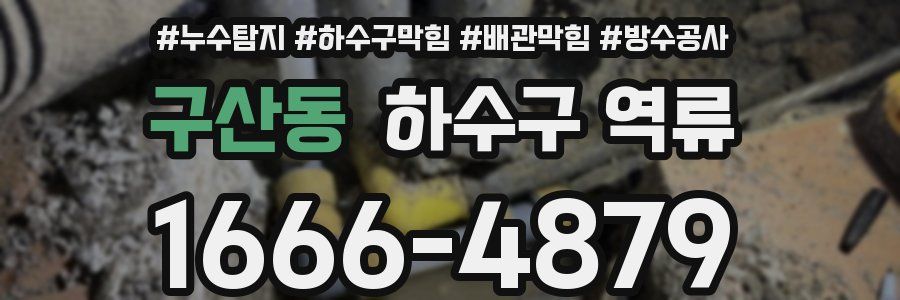 구산동 하수구 역류