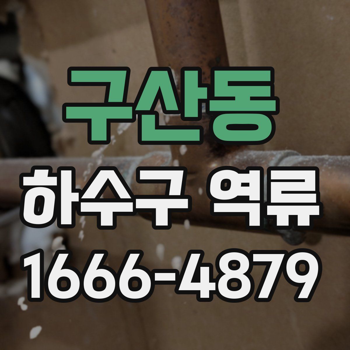 구산동 하수구 역류