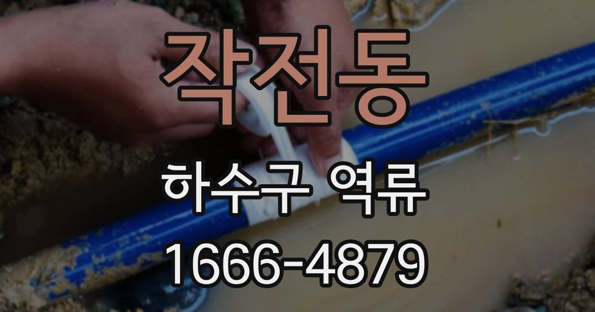 작전동 하수구 역류