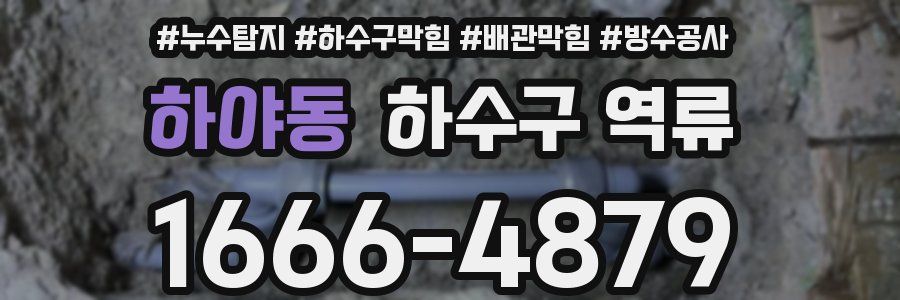 하야동 하수구 역류