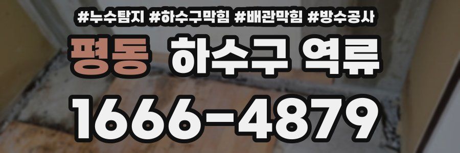 평동 하수구 역류