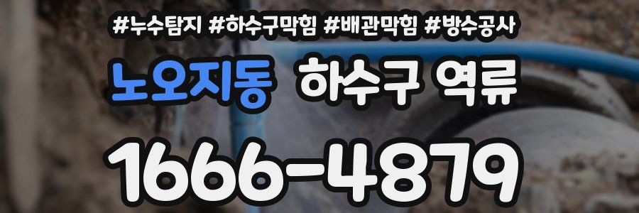 노오지동 하수구 역류
