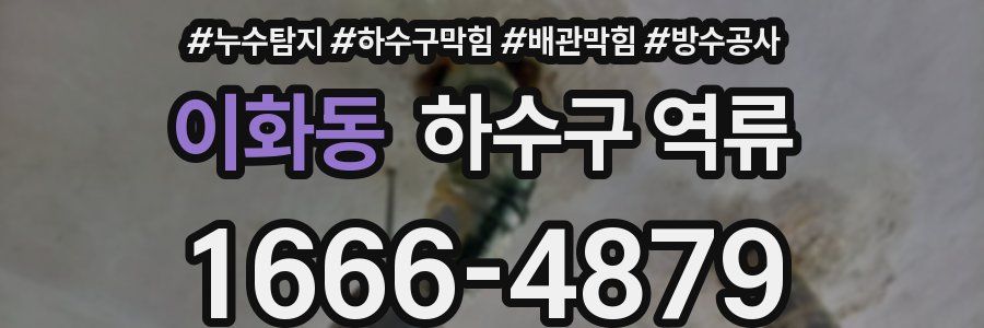 이화동 하수구 역류