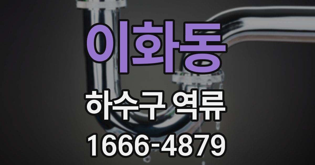 이화동 하수구 역류