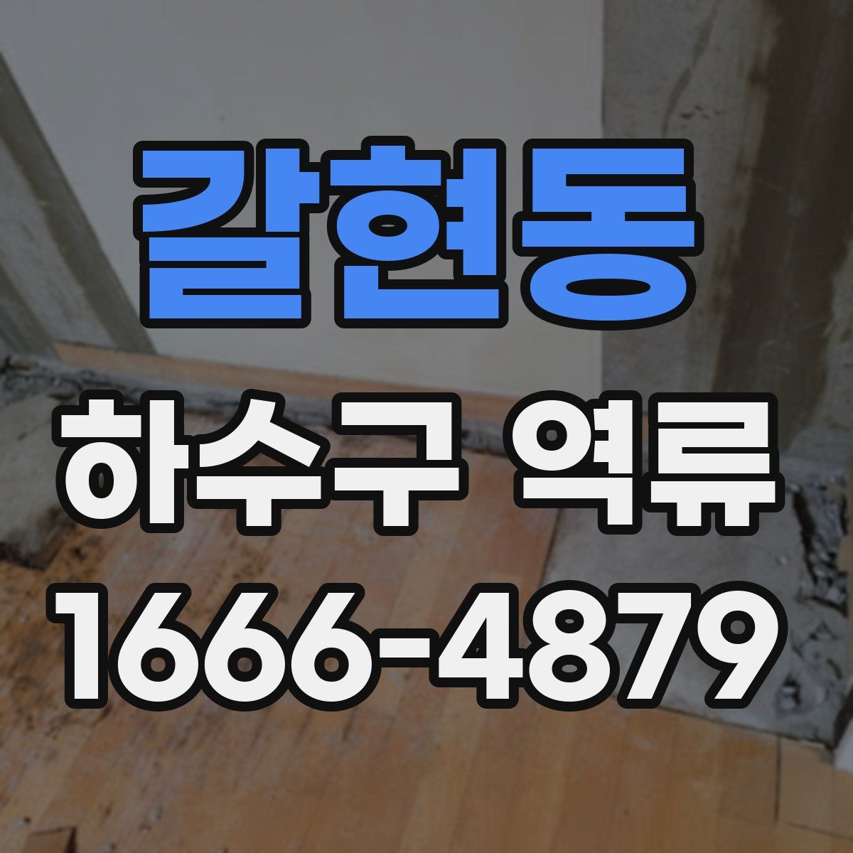 갈현동 하수구 역류