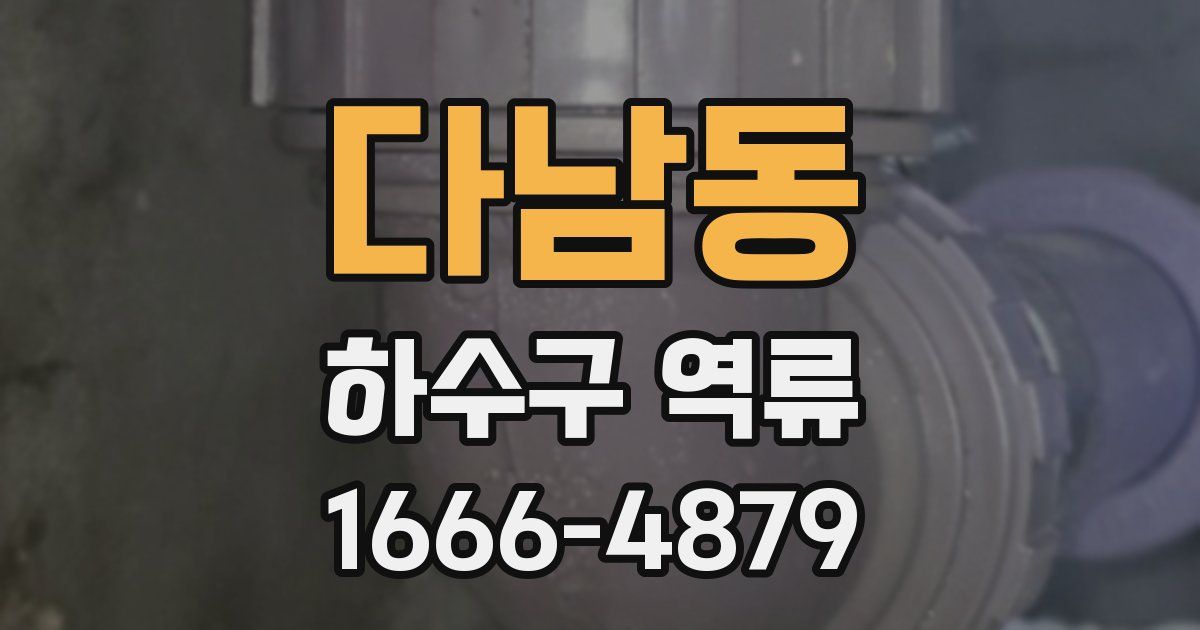 다남동 하수구 역류