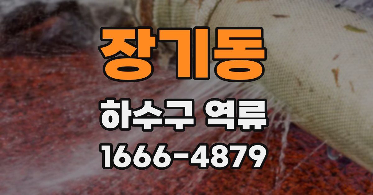 장기동 하수구 역류