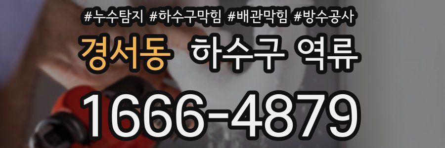 경서동 하수구 역류