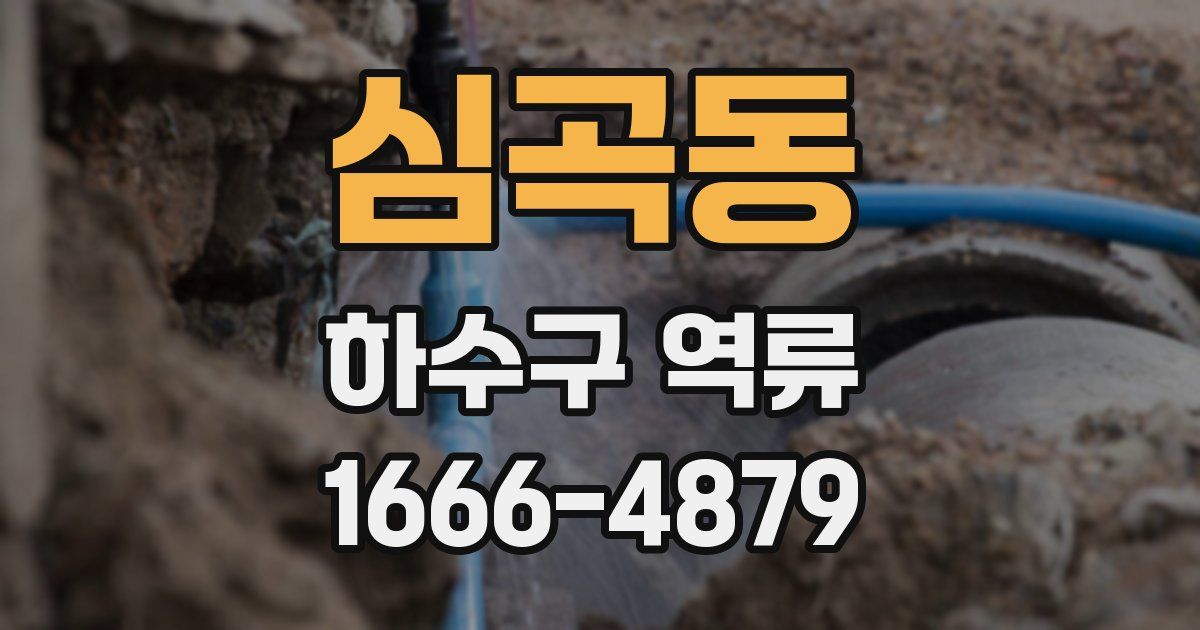 심곡동 하수구 역류