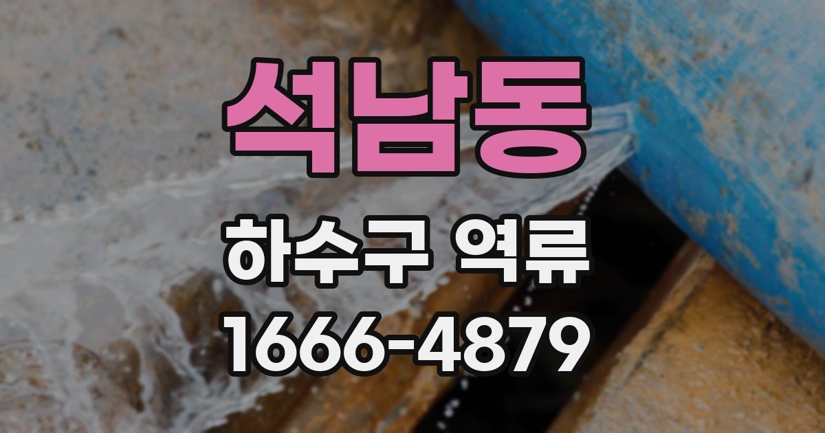 석남동 하수구 역류