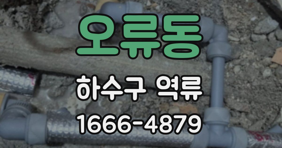 오류동 하수구 역류