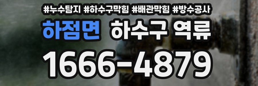 하점면 하수구 역류