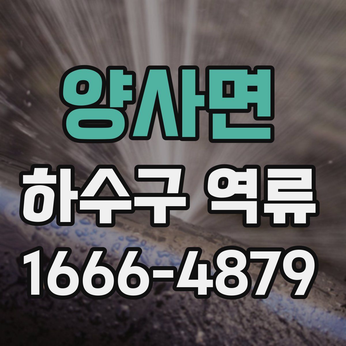 양사면 하수구 역류