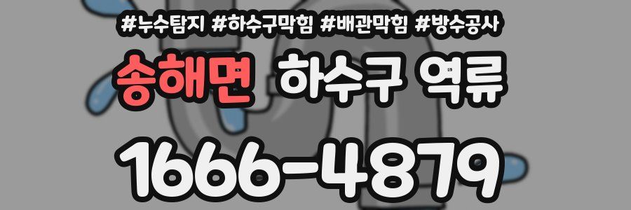 송해면 하수구 역류