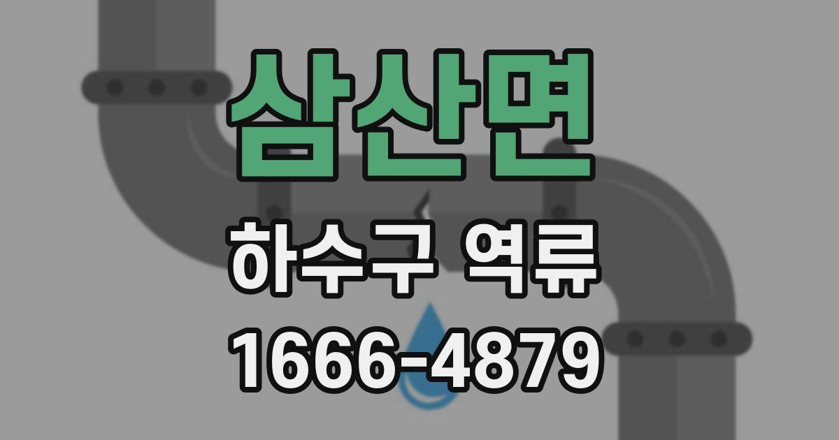 삼산면 하수구 역류