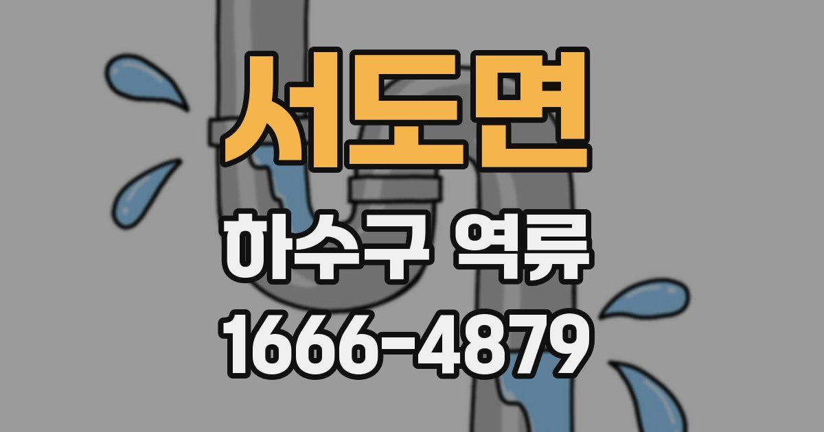 서도면 하수구 역류