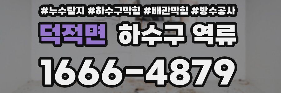 덕적면 하수구 역류