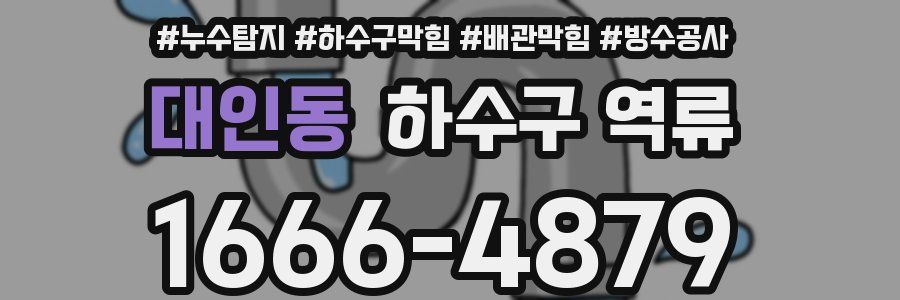 대인동 하수구 역류