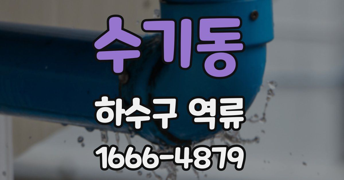 수기동 하수구 역류