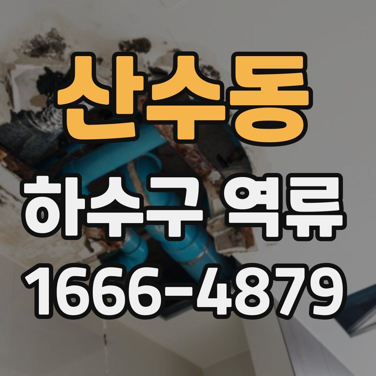 산수동 하수구 역류