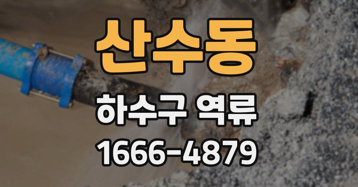 산수동 하수구 역류