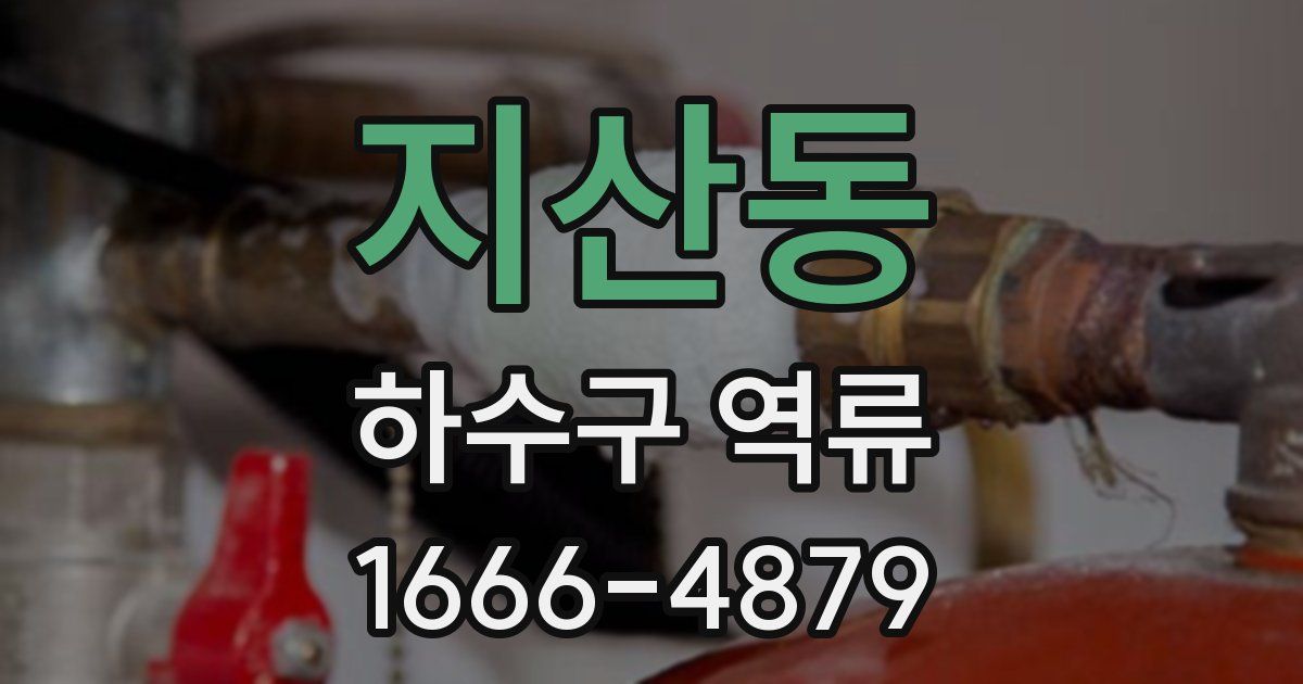 지산동 하수구 역류