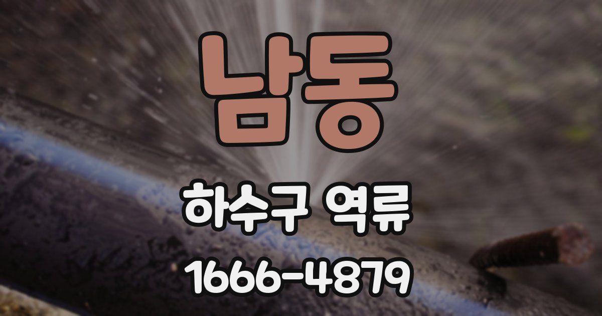 남동 하수구 역류