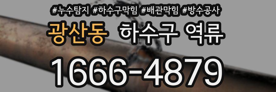 광산동 하수구 역류
