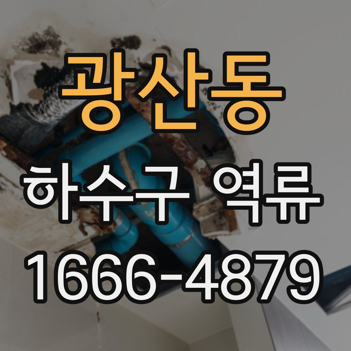 광산동 하수구 역류