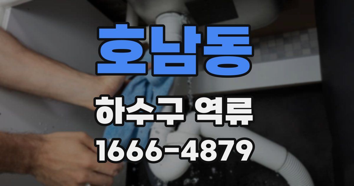 호남동 하수구 역류