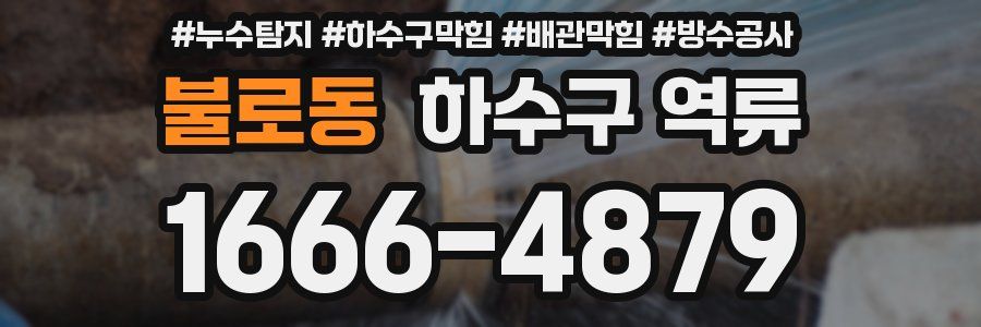 불로동 하수구 역류