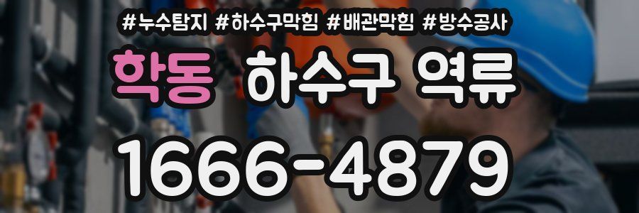 학동 하수구 역류