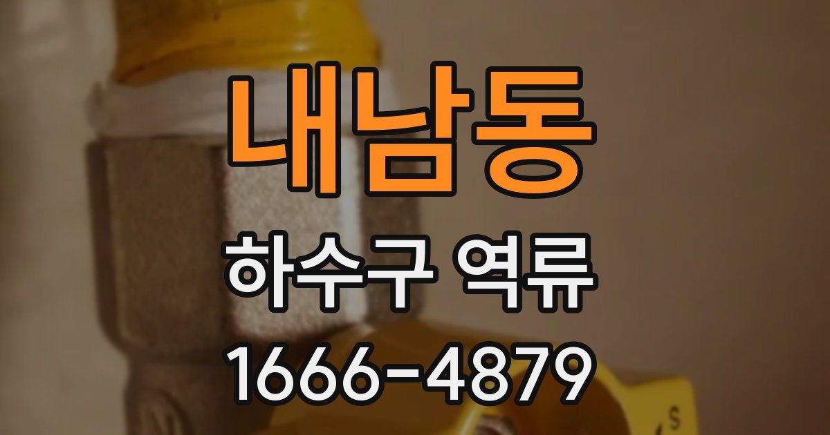 내남동 하수구 역류