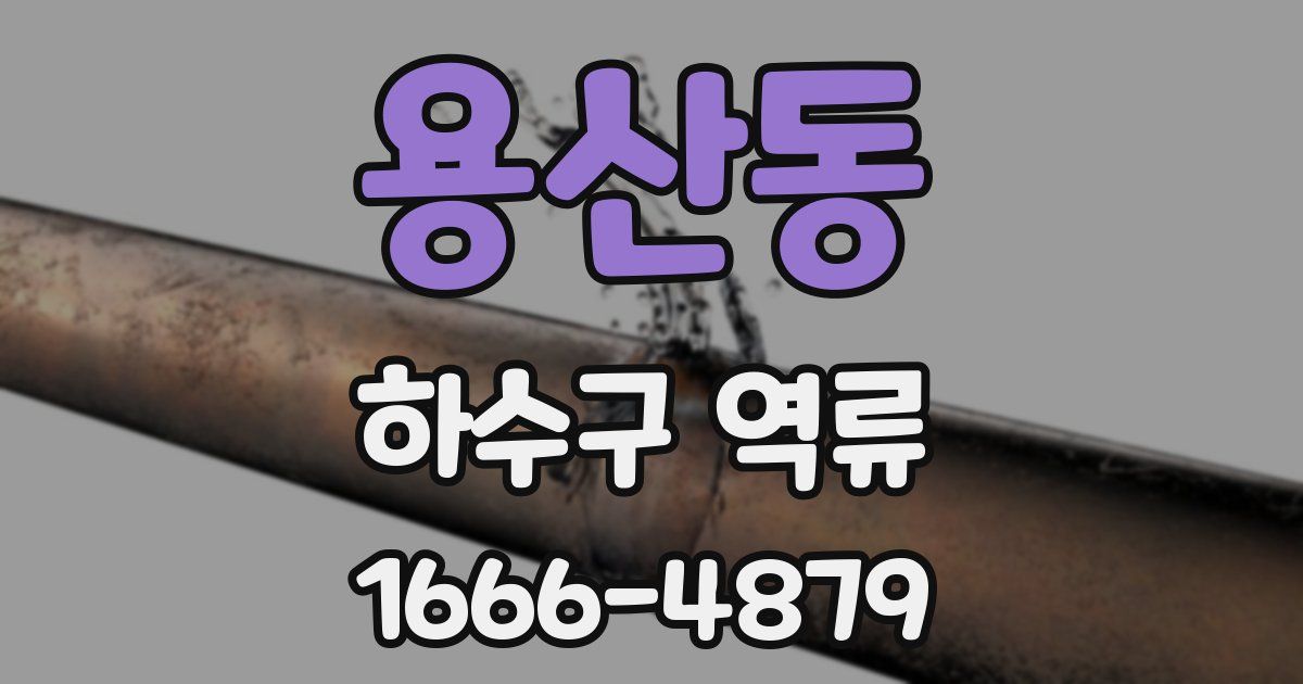 용산동 하수구 역류
