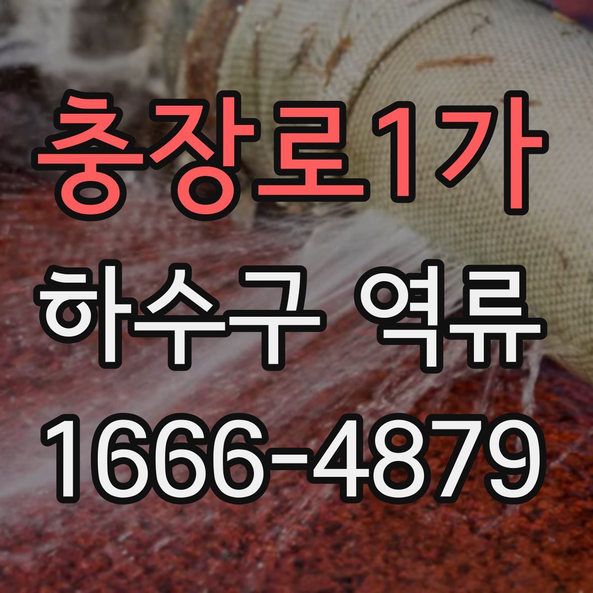 충장로1가 하수구 역류