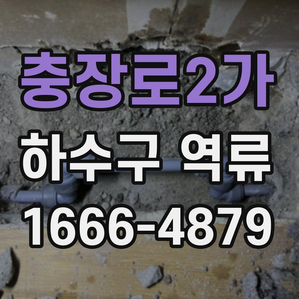 충장로2가 하수구 역류