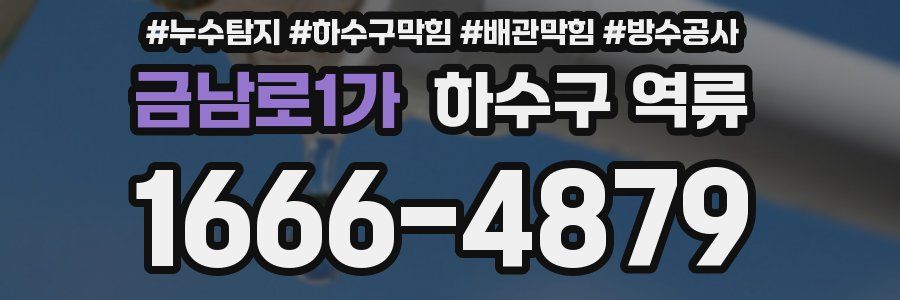 금남로1가 하수구 역류