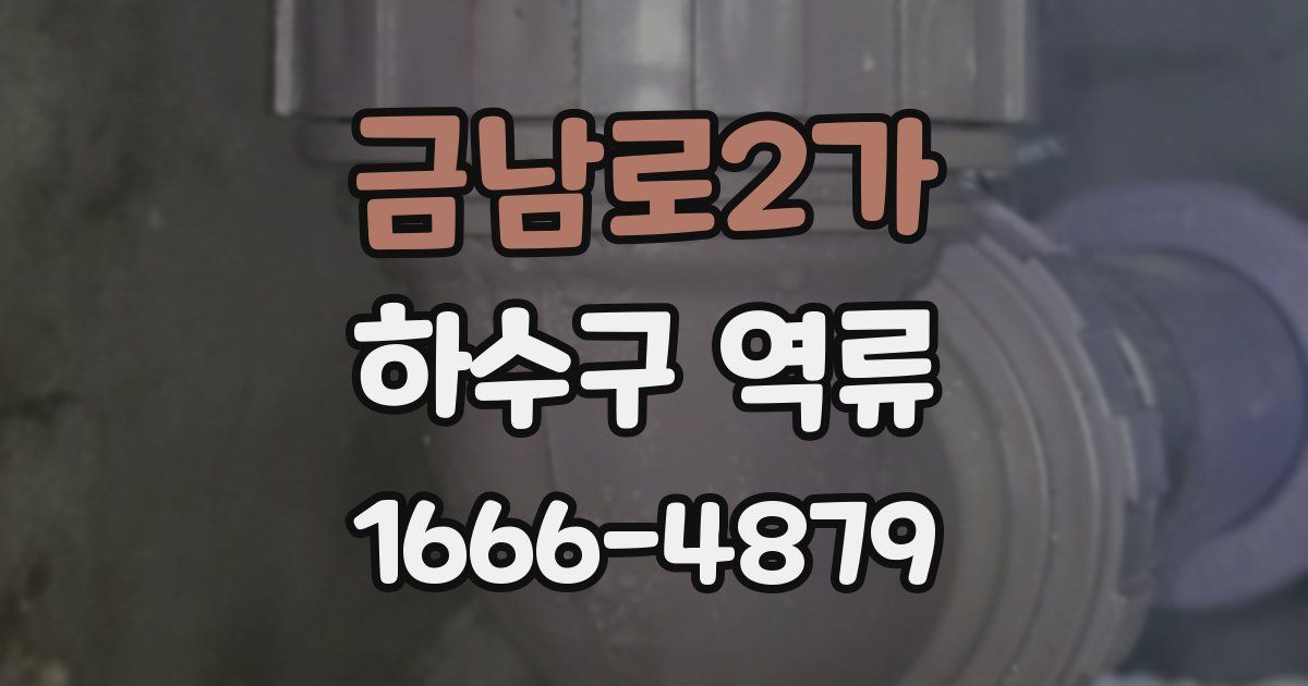 금남로2가 하수구 역류