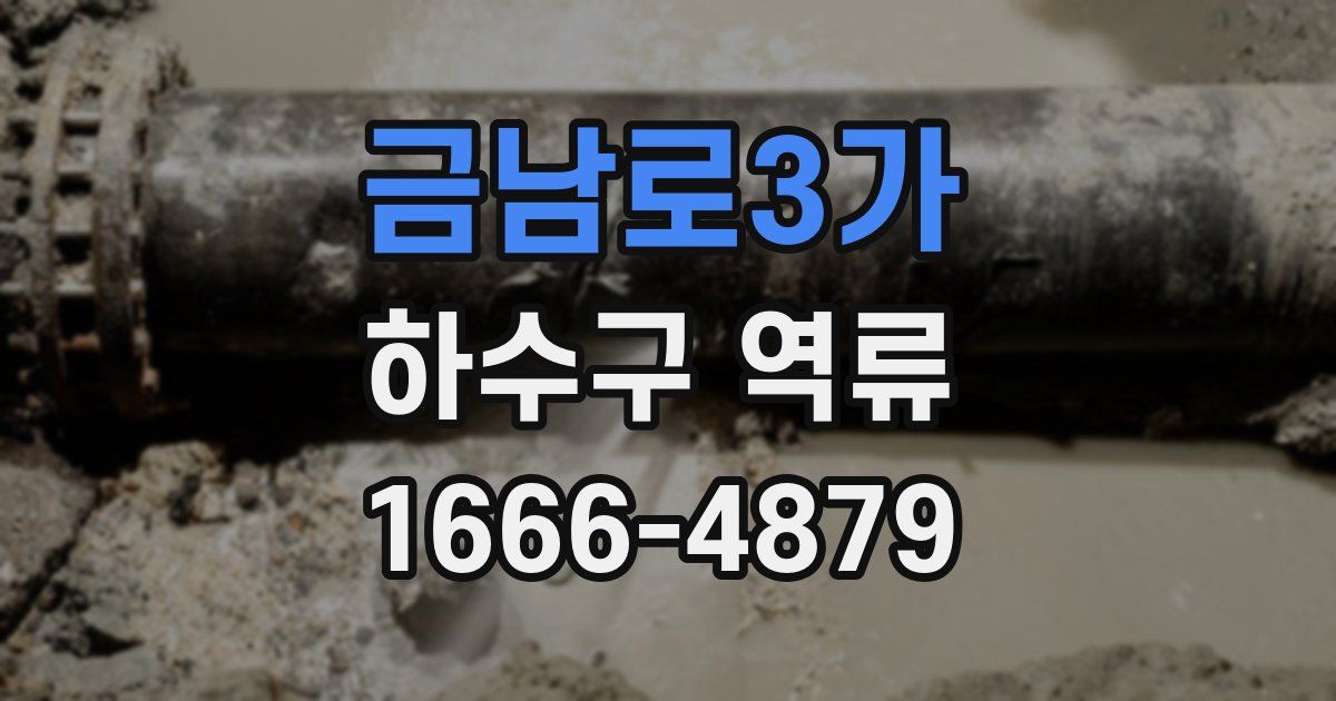 금남로3가 하수구 역류